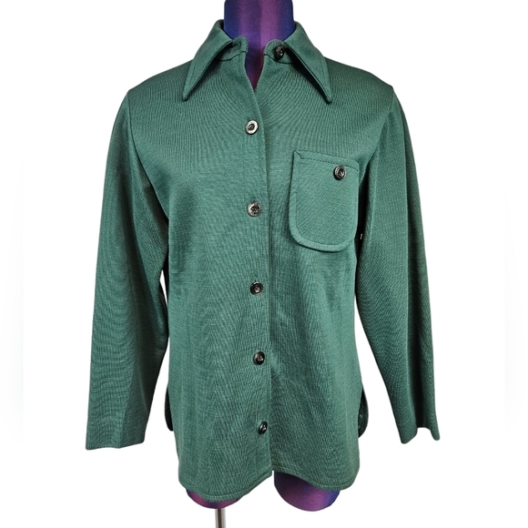 Vintage Pendleknit by Pendleton Green Button Up Shacket Size Medium Women's A75 - Picture 1 of 9